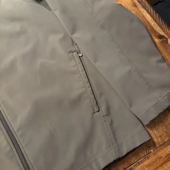 Patagonia Jacket Mens Large Green Softshell Fleece Lined Full Zip Hiking Walking - Picture 5 of 14